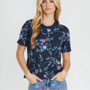 Driftwood HWT Cordiela Navy Floral Tee
